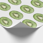 Trendiges Sommer-Wasserfarbe-Frucht-Kiwi-Muster Geschenkpapier (Ecke)