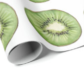 Trendiges Sommer-Wasserfarbe-Frucht-Kiwi-Muster Geschenkpapier (Rolleneckpunkt)
