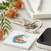 Trendiges, stilvolles Casual-T-Shirt für den tägli Schlüsselanhänger (Vorderseite rechts)