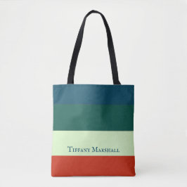 Trendiges Streifenmuster Personalisiert Tasche