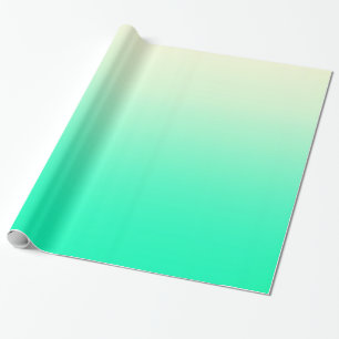 Trendiges Teal zu Vintage-Weiß Ombre-Verlauf Geschenkpapier