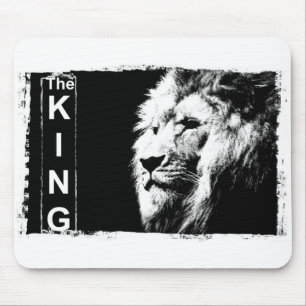 Trendiges Template Löwenkopf Pop Art Bild The King Mousepad