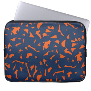 Trendiges Terrazzo-Konfetti-Muster - Marineblau un Laptopschutzhülle