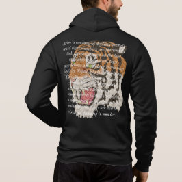 Trendiges Textdesign auf schwarzen Tigermännern ge Hoodie