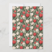 Trendiges Tulpen-Fantasie-Geschenk zum ersten Gebu Einladung (Rückseite)