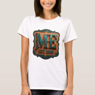 Trendiges Türkis ME EST 1990 Modernes Design T-Shirt