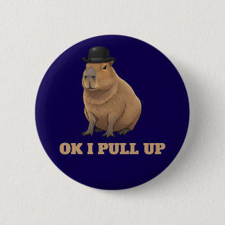 Trendiges und lustiges Capybara-Meme-Design Button