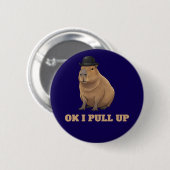Trendiges und lustiges Capybara-Meme-Design Button (Vorne & Hinten)