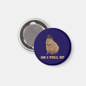 Trendiges und lustiges Capybara-Meme-Design Magnet (Vorderseite/Rückseite)