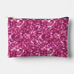 Trendiges Valentinstag-Hot-Pink-Disco-Style-Quadra Zubehörtasche