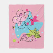 Trendiges Vektormuster einer sommerlichen Blume in Fleecedecke (Vorderseite)