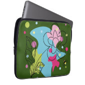 Trendiges Vektormuster einer sommerlichen Blume in Laptopschutzhülle (Vorne Rechts)