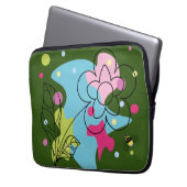 Trendiges Vektormuster einer sommerlichen Blume in Laptopschutzhülle (Vorderseite Links)