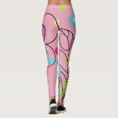 Trendiges Vektormuster einer sommerlichen Blume in Leggings (Rückseite)