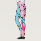 Trendiges Vektormuster einer sommerlichen Blume in Leggings (Links)