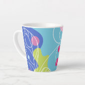 Trendiges Vektormuster einer sommerlichen Blume in Milchtasse (Linke Ecke)