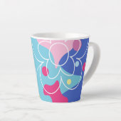 Trendiges Vektormuster einer sommerlichen Blume in Milchtasse (Rechte Ecke)