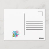 Trendiges Vektormuster einer sommerlichen Blume in Postkarte (Rückseite)