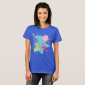 Trendiges Vektormuster einer sommerlichen Blume in T-Shirt (Vorne ganz)