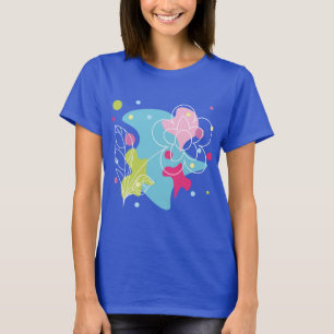 Trendiges Vektormuster einer sommerlichen Blume in T-Shirt