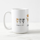 Trendiges Wildblumen-Design Kaffeetasse (Links)
