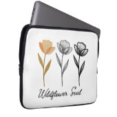 Trendiges Wildblumen-Design Laptopschutzhülle (Vorne Rechts)