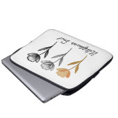 Trendiges Wildblumen-Design Laptopschutzhülle (Vorne Knopf)
