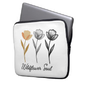 Trendiges Wildblumen-Design Laptopschutzhülle (Vorderseite Links)