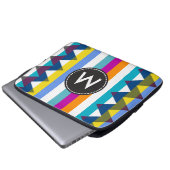 Trendiges Zickzack Streifenmuster #12 Laptopschutzhülle (Vorne Knopf)