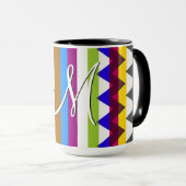 Trendiges Zickzack Streifenmuster #14 Tasse (VorderseiteRechts)