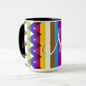 Trendiges Zickzack Streifenmuster #14 Tasse (Vorderseite Links)