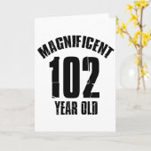 TRENDING 102-JÄHRIGE GEBURTSTAGSGESTALTUNGEN KARTE (Gelbe Blume)