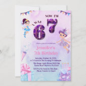 Trending 6 7 Meme Ballerina Girl Fairy Birthday Einladung (Vorderseite)