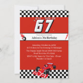 Trending 6 7 Meme | Race Car Boy Racing Birthday Einladung (Vorderseite)