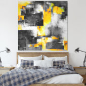 Trending Abstrakte Malerei Art M3 Canvas Print Leinwanddruck (Insitu (Schlafzimmer))