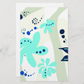 Trending abstrakte Muster helle Farbe Blumenblume Briefpapier (Vorne/Hinten)