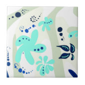 Trending abstrakte Muster helle Farbe Blumenblume Fliese (Vorderseite)