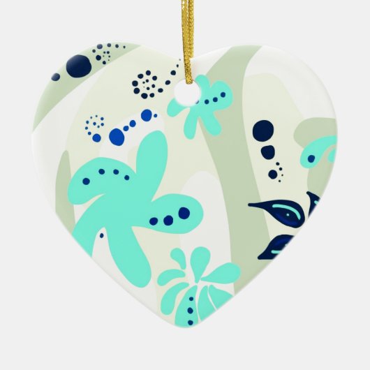 Trending abstrakte Muster helle Farbe Blumenblume Keramik Ornament (Vorne)