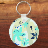 Trending abstrakte Muster helle Farbe Blumenblume Schlüsselanhänger (Vorderseite)