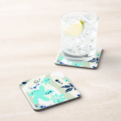 Trending abstrakte Muster helle Farbe Blumenblume Untersetzer (Rechte Seite)