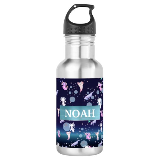 Trending Axolotl Water Flasche Edelstahlflasche (Vorderseite)