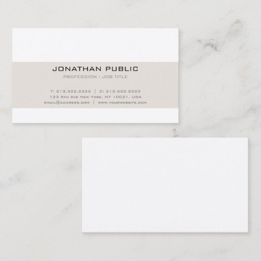 Trending Beruflich Simple Creative Modern Schlicht Visitenkarte (Vorne/Hinten)