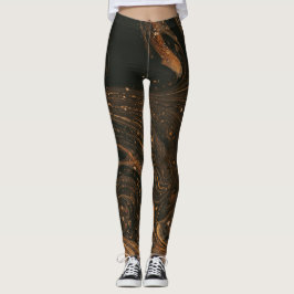 Trending Black Gold Leggings