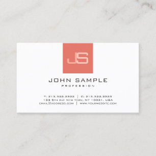 Trending Business Modernes, Mit Monogramm Elegante Visitenkarte