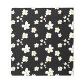 Trending daisy Muster schwarz gelb weiß, modern Notizblock (Vorderseite)