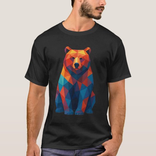 Trending Design des geometrischen Teddybären T-Shirt (Vorderseite)