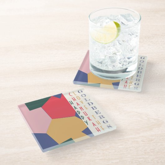 Trending Dreidels Glasuntersetzer (Schrägansicht)