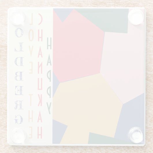 Trending Dreidels Glasuntersetzer (Rückseite)