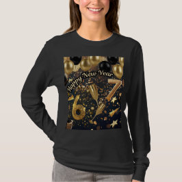 Trending Elegant Black & Gold Six Seven New Year  T-Shirt