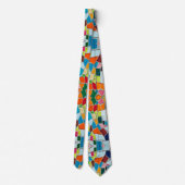 Trending FunkyTerrazzo Colorful Neck Tie Krawatte (Rückseite)